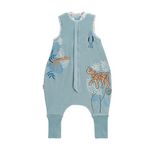 Petit Béguin Turbulette d'hiver en velours avec pieds retroussables Félintrépide. Coloris disponibles : Bleu