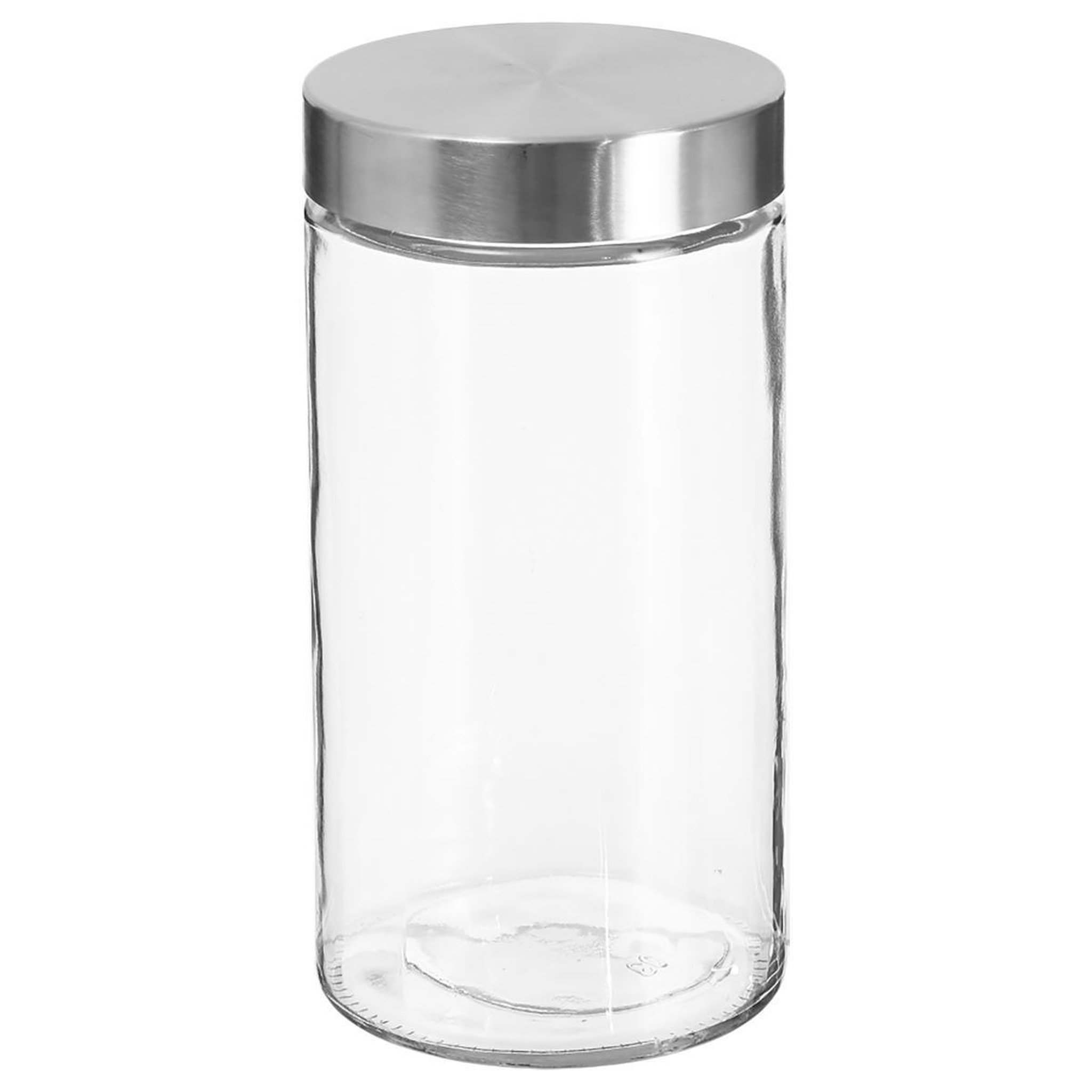 FIVE Bocal en verre  guy  1,7l transparent & argent