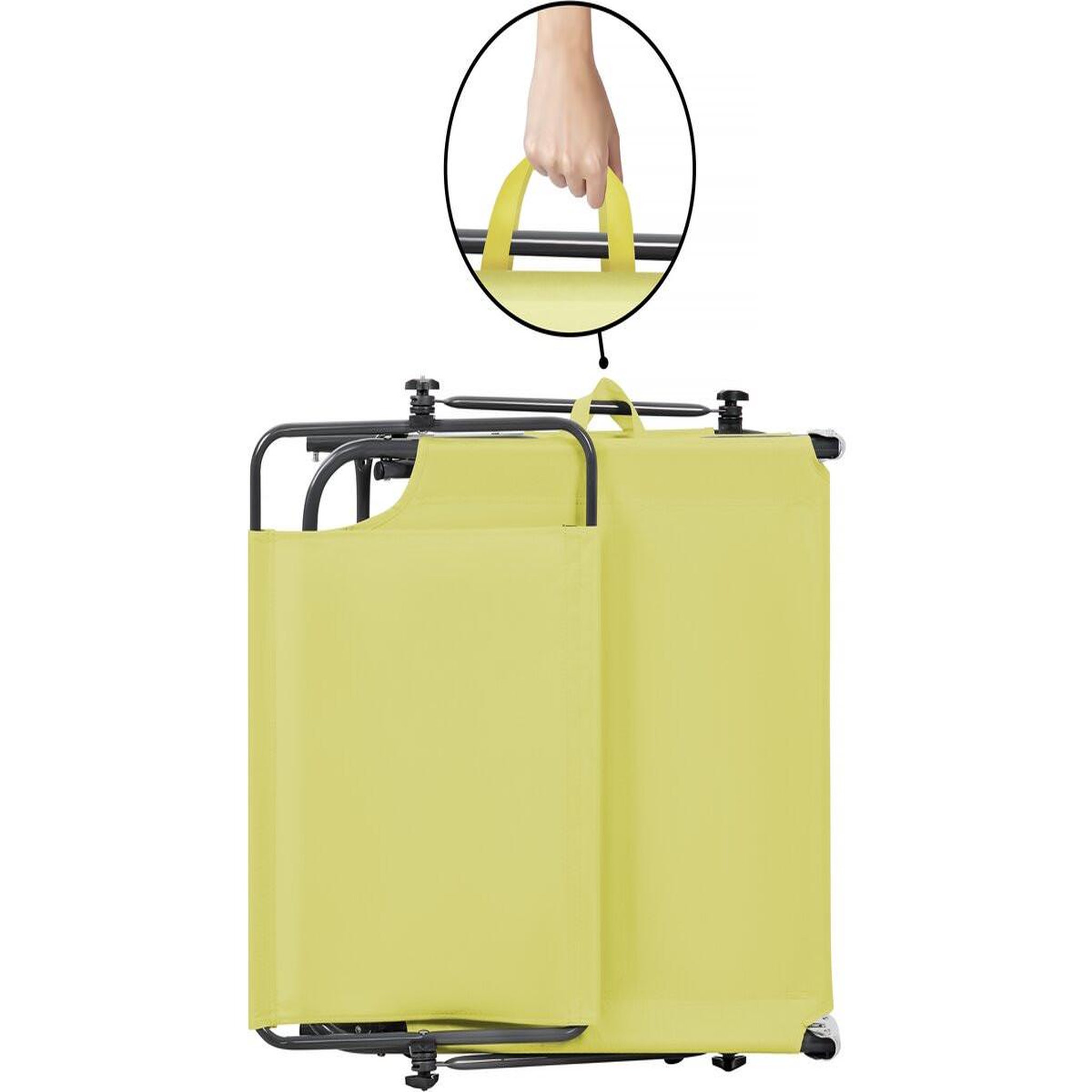 Voir la diapositive 3 : Habitat et Jardin Lt de 2 bains de soleil pliable  lazy  - avec pare soleil - jaune
