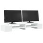Voir la diapositive 3 : VIDAXL Support de moniteur avec rangement blanc bois d ingénierie