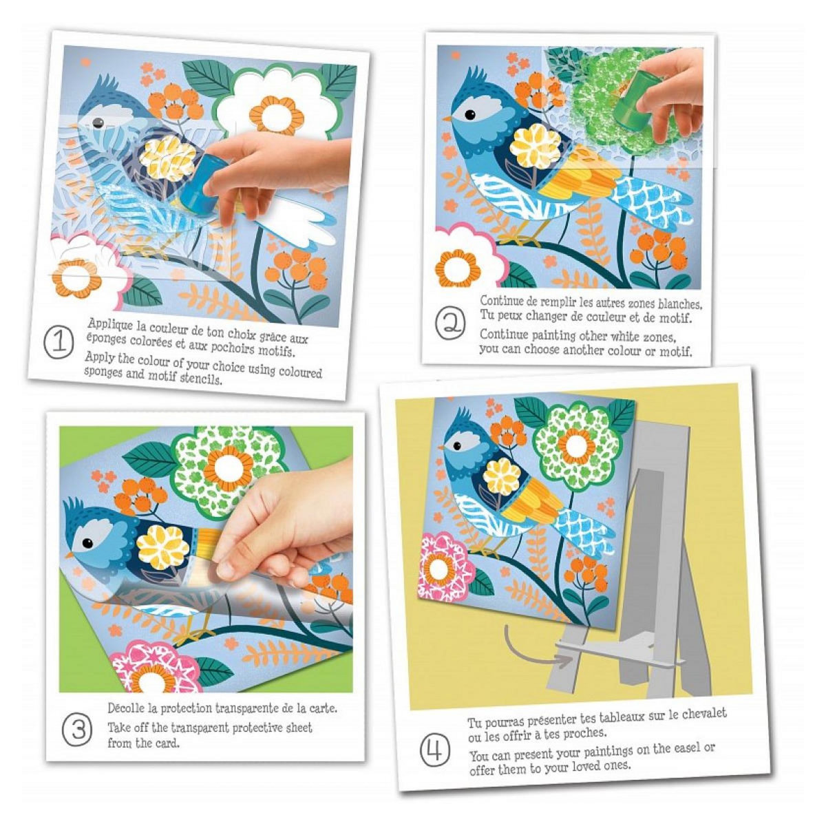 CREALIGN Pochoirs motifd Couleur de printemps