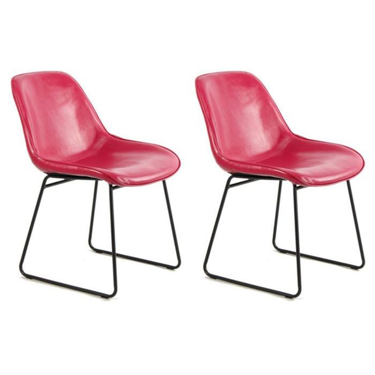 Paris Prix Lot de 2 Chaises Design  Cora  81cm Rose