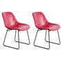Voir la diapositive 1 : Paris Prix Lot de 2 Chaises Design  Cora  81cm Rose