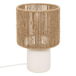 ATMOSPHERA Lampe cylindre en céramique. Coloris disponibles : Blanc