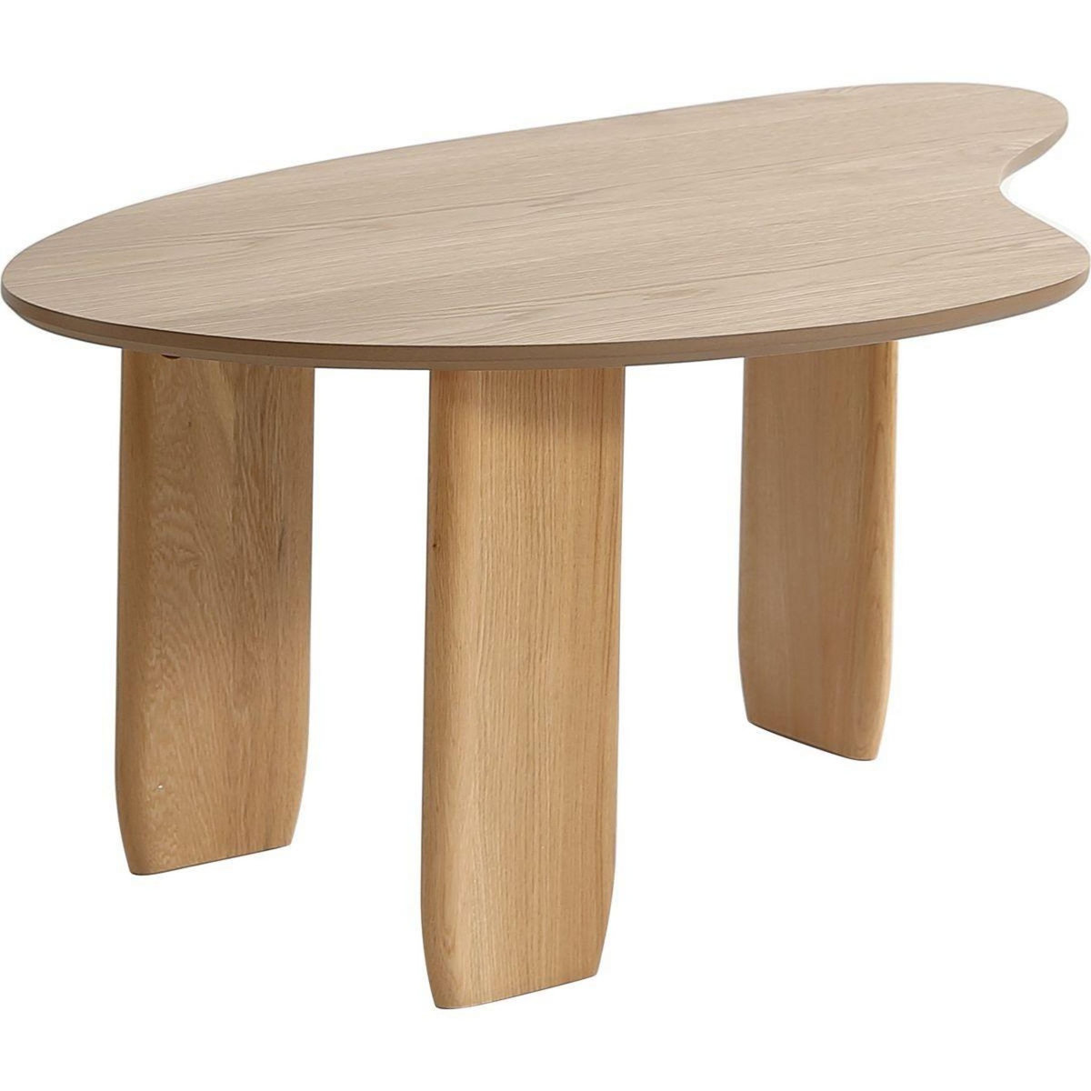 HOMIFAB Table basse organique en bois 100 cm - Aria