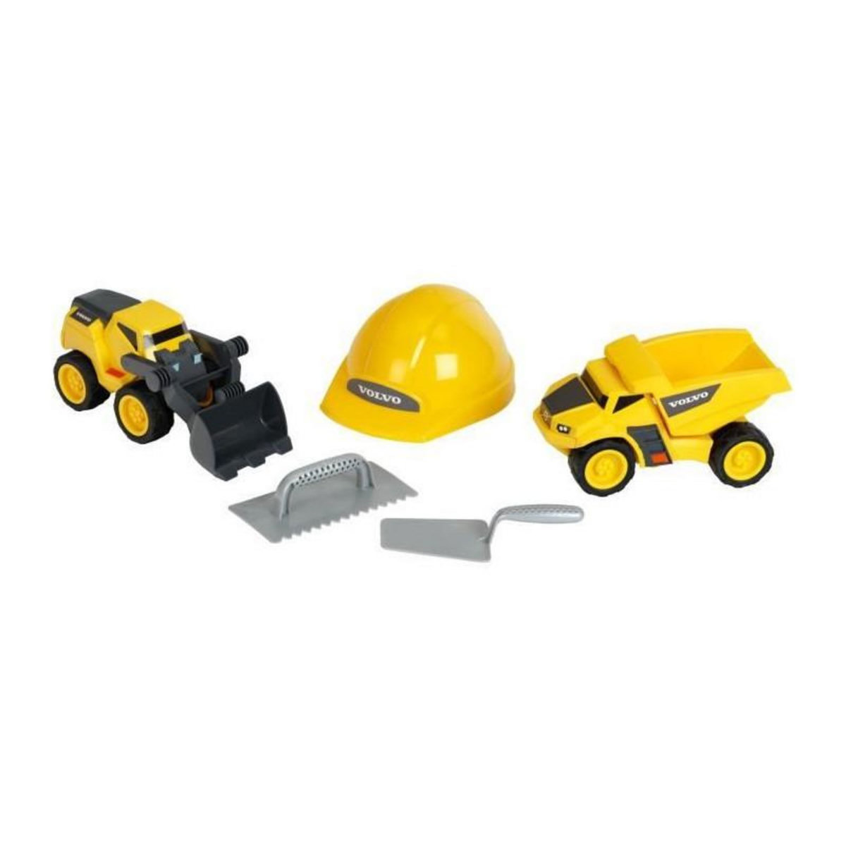 Klein Jouet de chantier - KLEIN - Set de chantier Volvo Power avec casque, 5 pieces - Plastique de grande qualité, tres résistant.