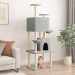 VIDAXL Arbre a chat avec griffoirs en sisal Gris clair 180 cm
