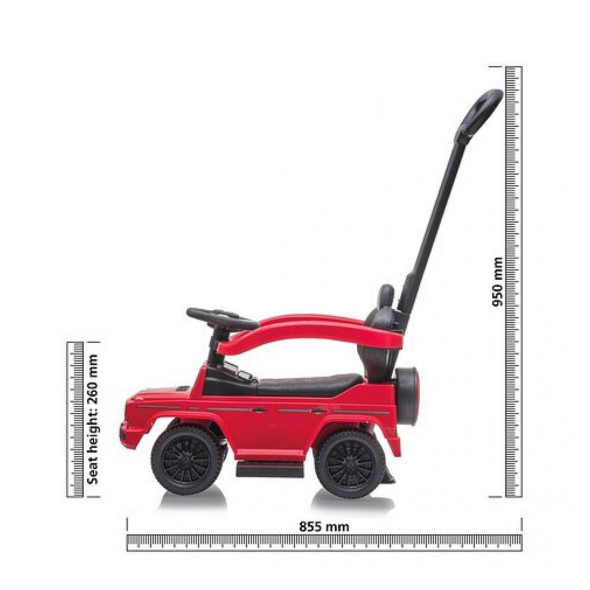 Voir la diapositive 4 : Jamara Push-car mercedes-benz g 350 d rouge 3in1