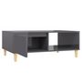 Voir la diapositive 5 : VIDAXL Table basse gris brillant 90x60x35 cm bois d'ingenierie