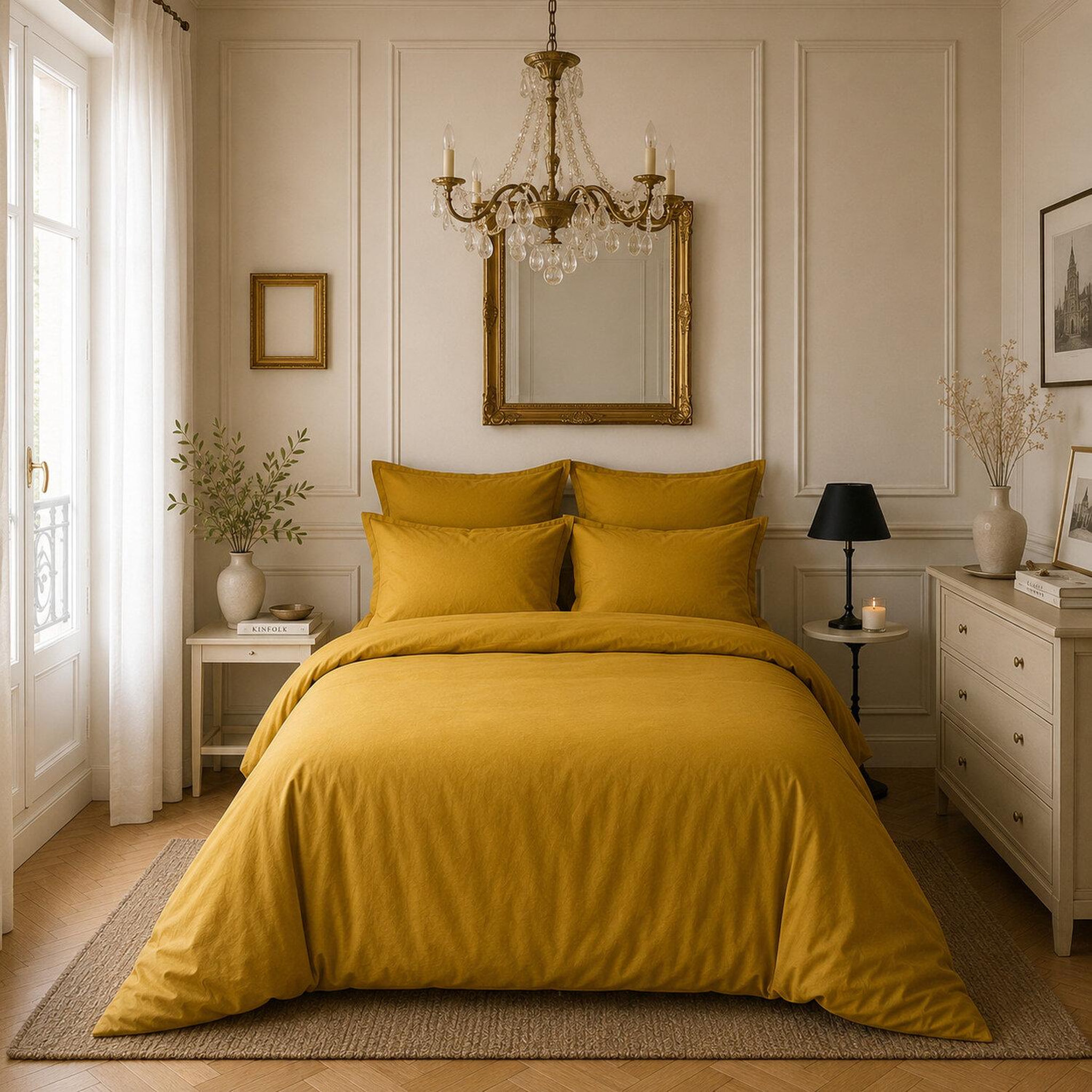 Voir la diapositive 1 : BATON ROUGE Housse de couette 100% satin de coton 105 fils uni