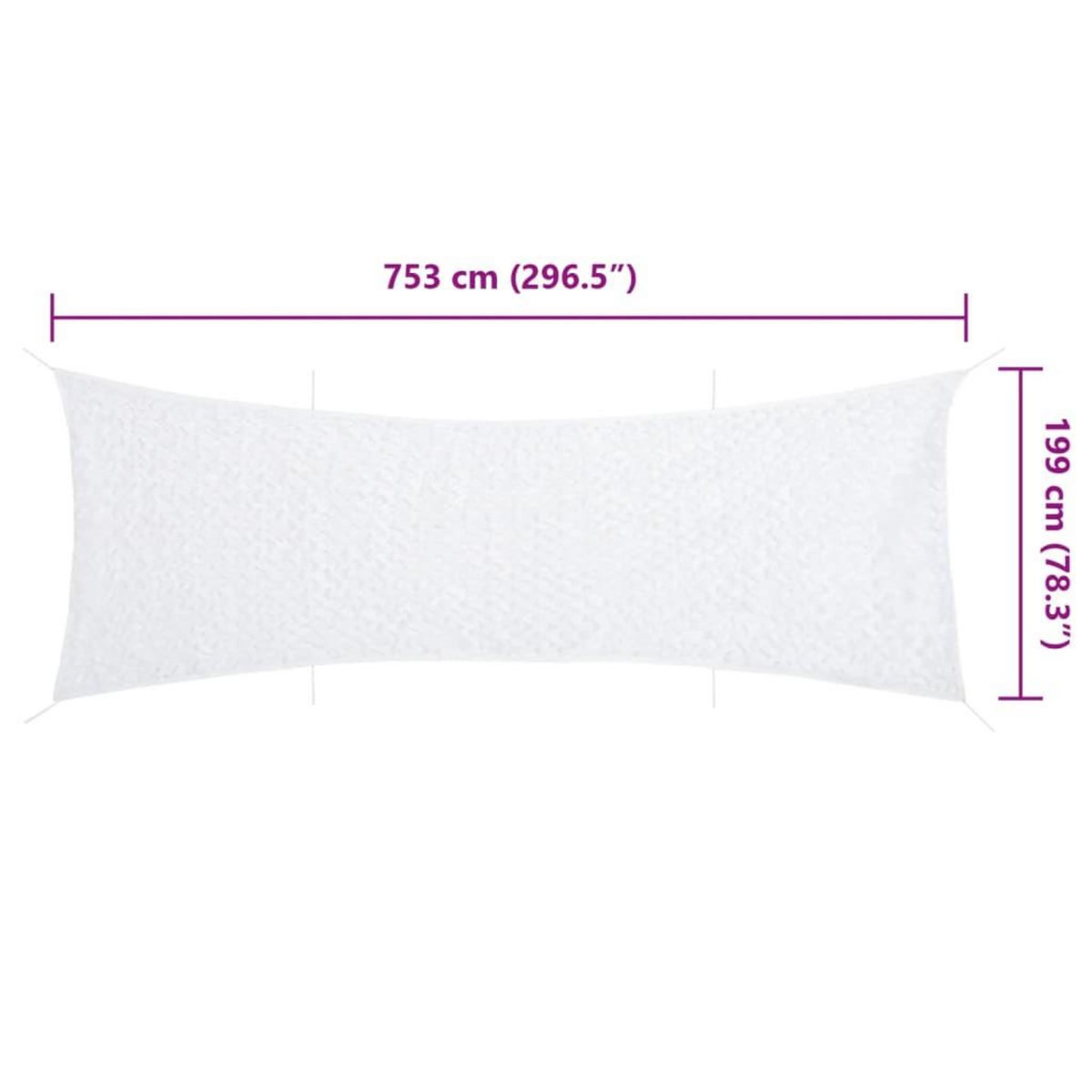 VIDAXL Filet de camouflage avec sac de rangement 753x199 cm blanc