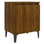 Voir la diapositive 5 : VIDAXL Tables de chevet avec pieds en metal chene marron 40x30x50 cm
