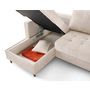 Voir la diapositive 3 : LISA DESIGN Anna - canapé panoramique d'angle droit 7 places convertible avec coffre en velours texturé