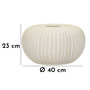 Voir la diapositive 6 : Paris Prix Vase Design Rainuré  Icicle  40cm Crème