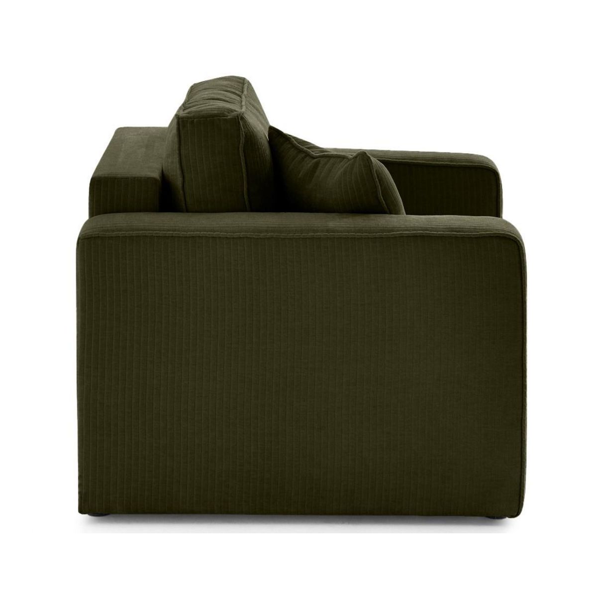 BEST MOBILIER Topaze - fauteuil en velours côtelé plat