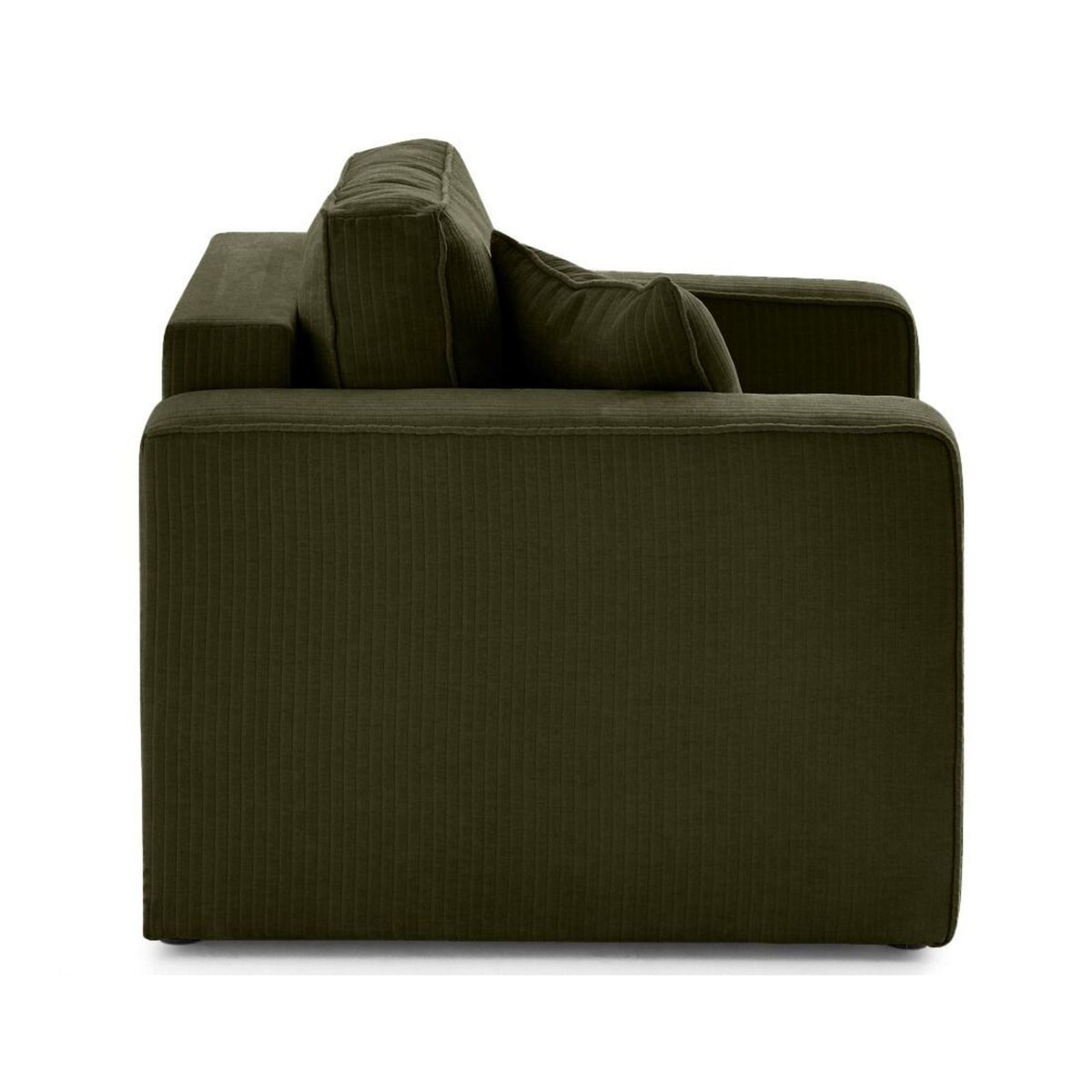 BEST MOBILIER Topaze - fauteuil en velours côtelé plat