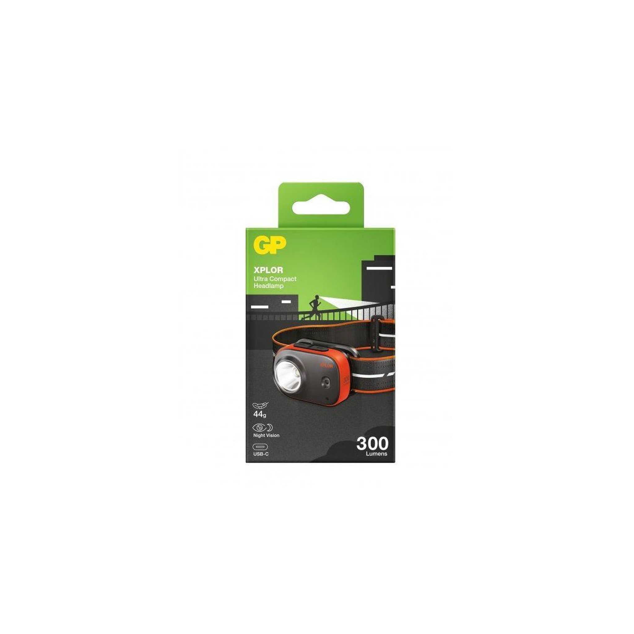 Voir la diapositive 3 : GP BATTERIES Lampe frontale Fontale Rechargeable 300 Lumens PR16