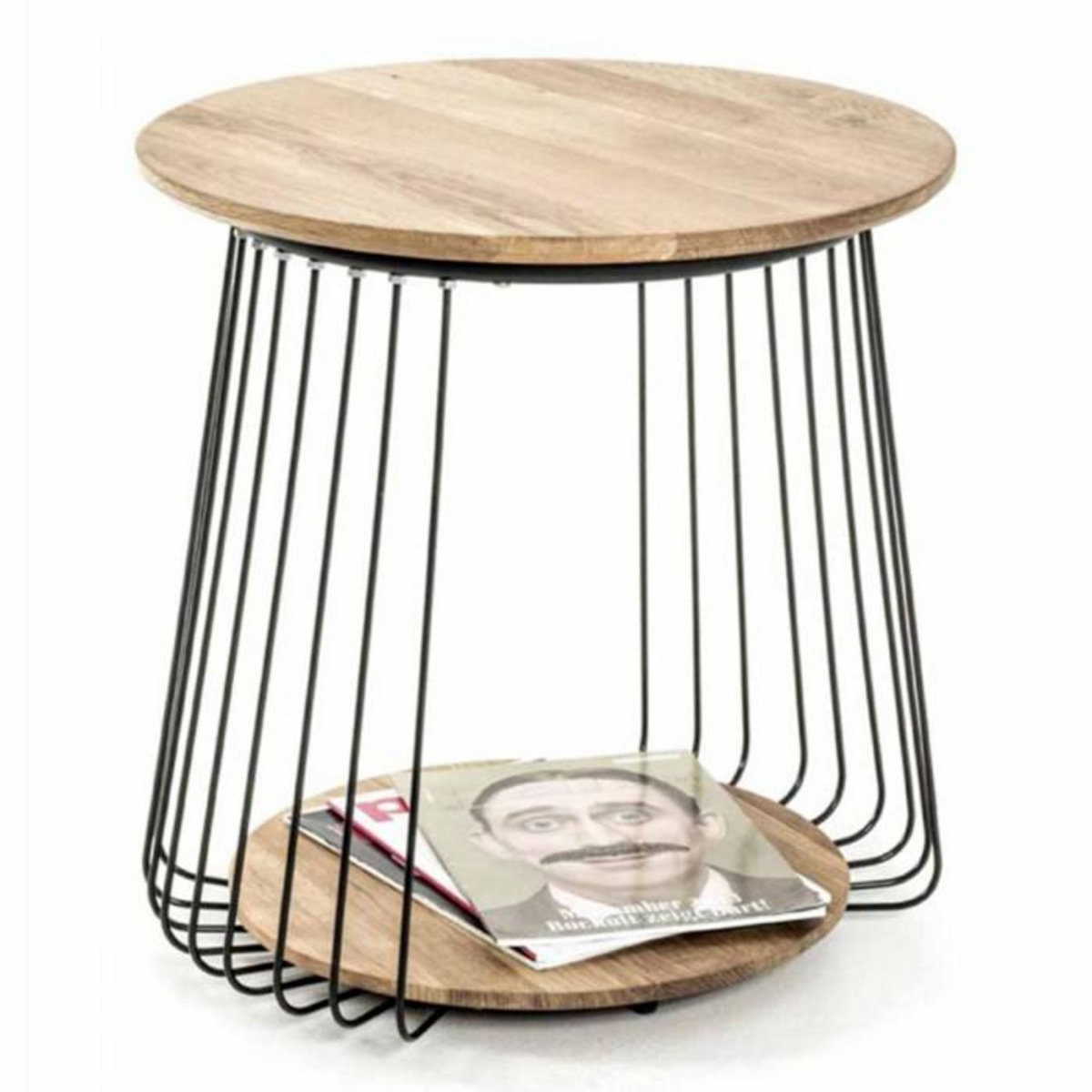 Paris Prix Table d'Appoint en Bois  Nissa  52cm Naturel