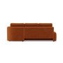 Voir la diapositive 6 : LISA DESIGN Mahina - canapé d'angle droit 4 places convertible avec coffre en tissu texturé