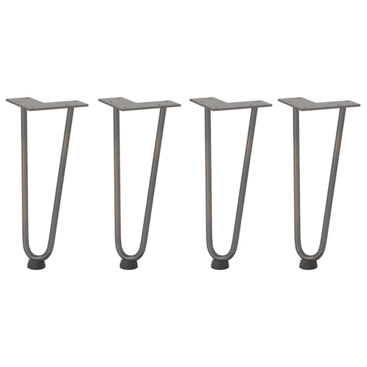 VIDAXL Pieds de table en forme d'epingle a cheveux 30 cm acier massif