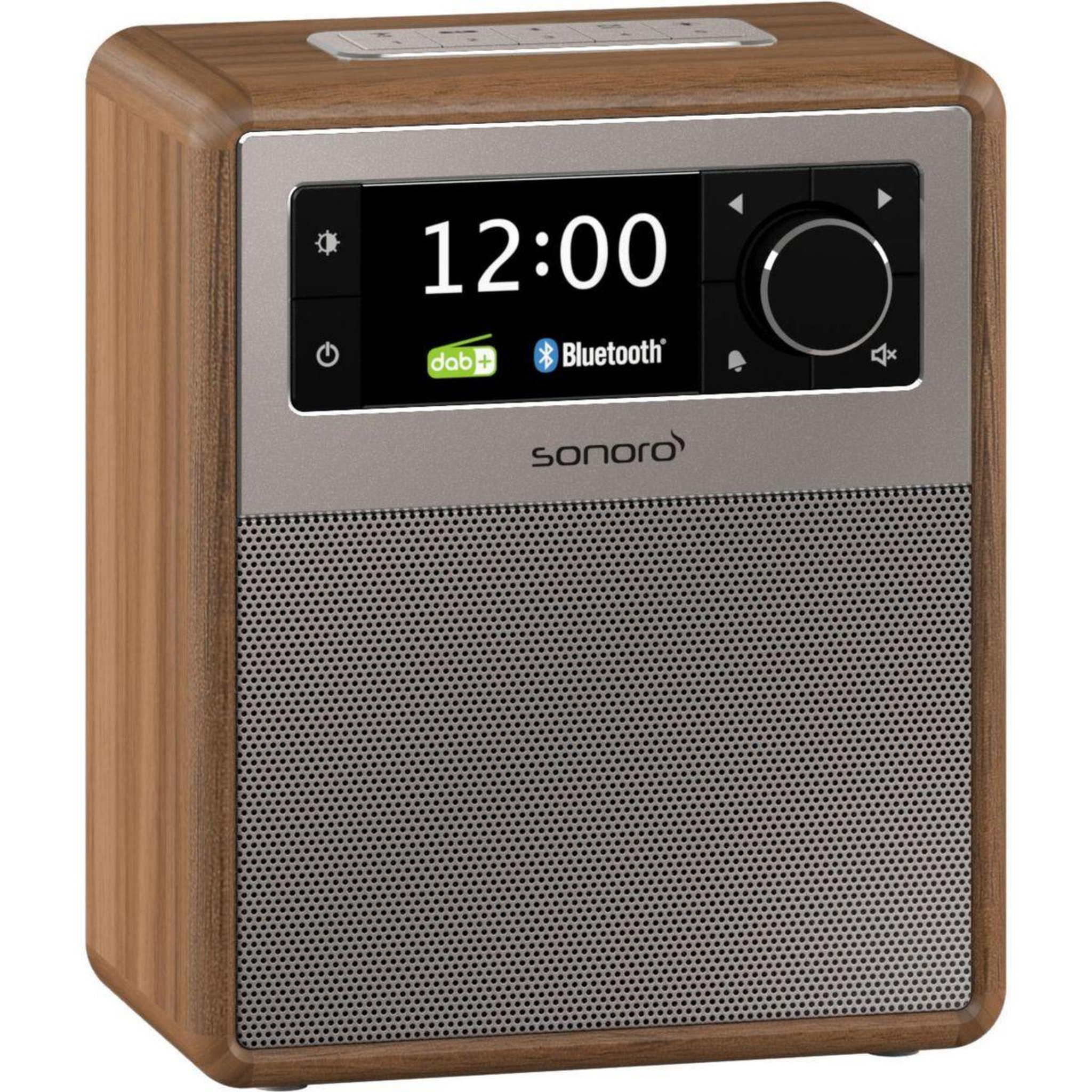 Voir la diapositive 5 : SONORO Radio réveil EASY Noyer