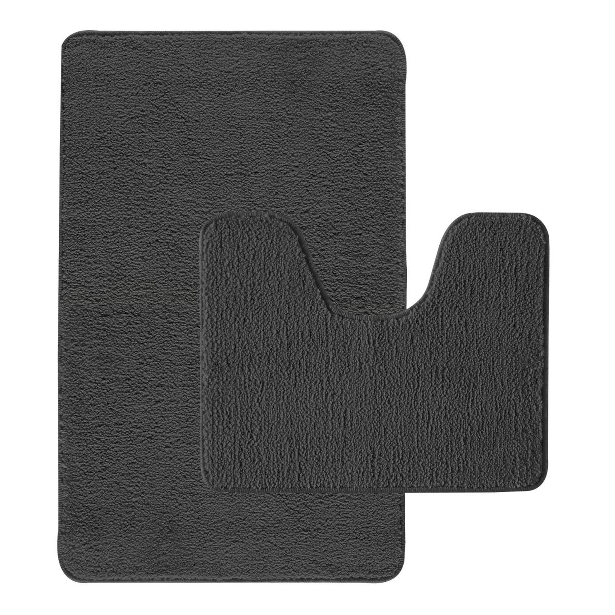 Voir la diapositive 1 : GUY LEVASSEUR Lot de 2 tapis de bain polyester 50x80cm + 50x40cm 50x80cm