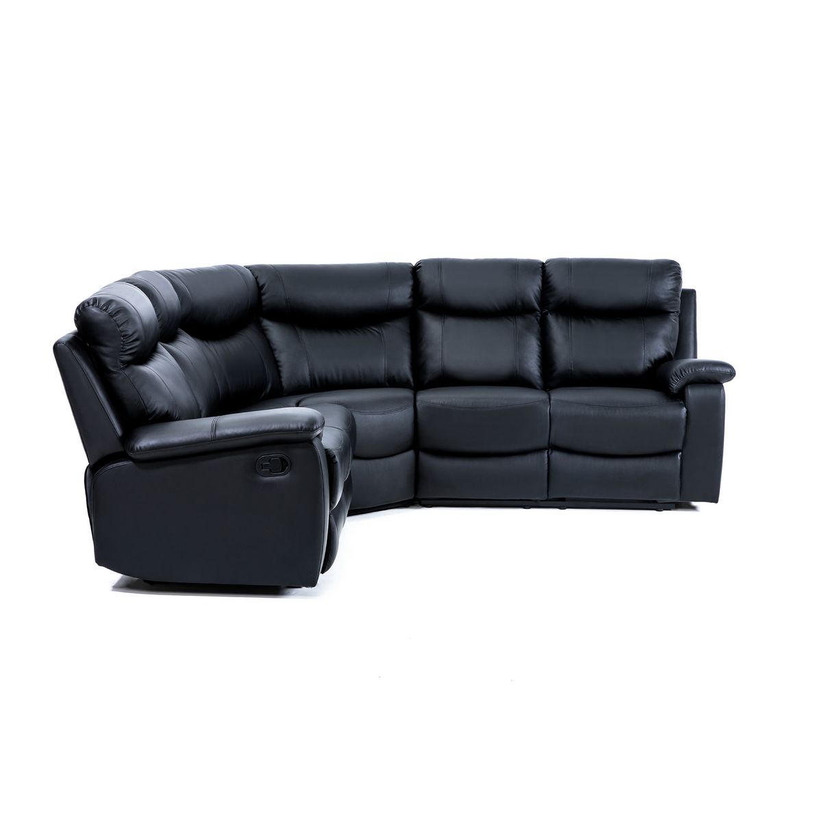 Canapé d'angle 6 places relax manuel simili HELENE