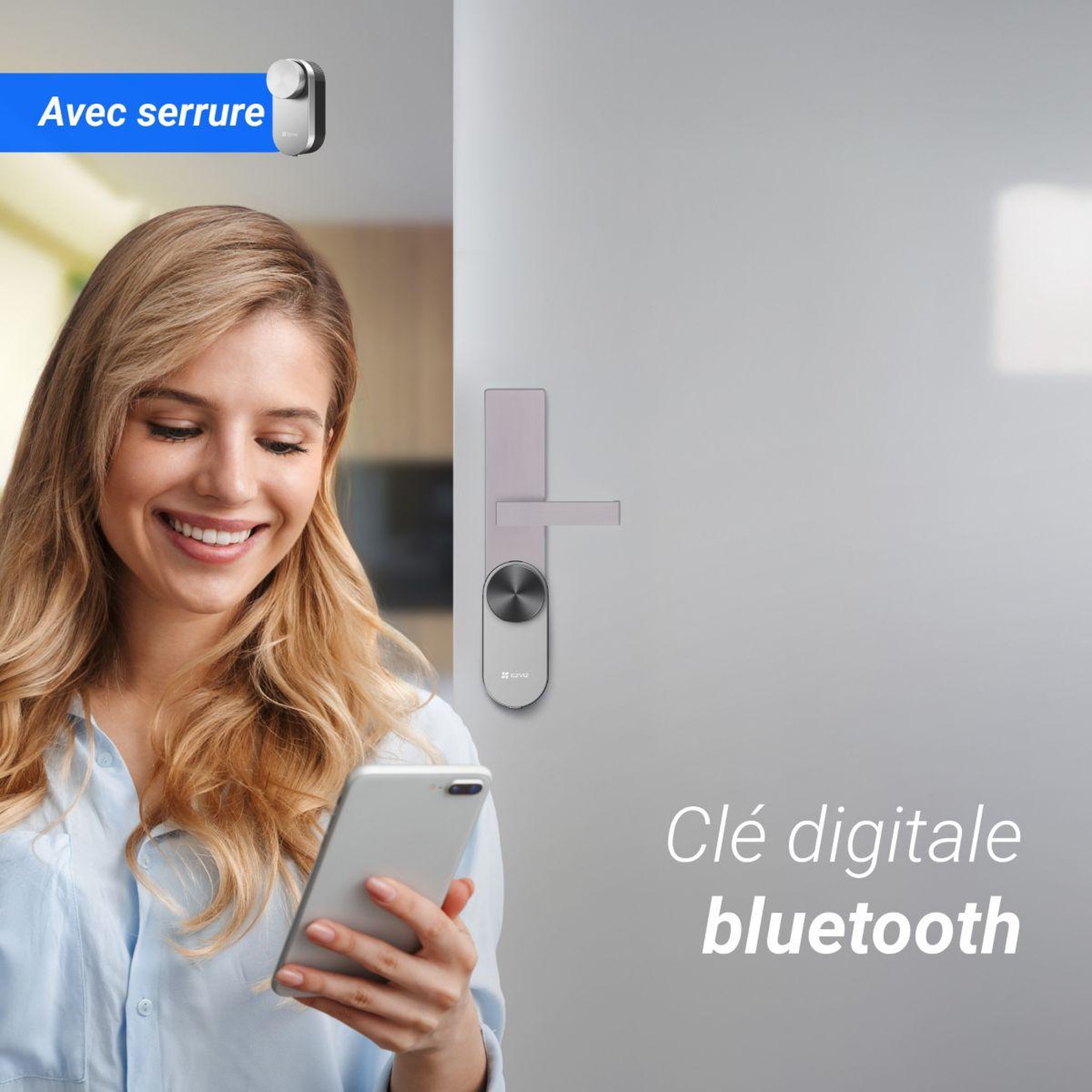 Voir la diapositive 2 : EZVIZ Serrure connectée DL01 Pro + clavier + hub