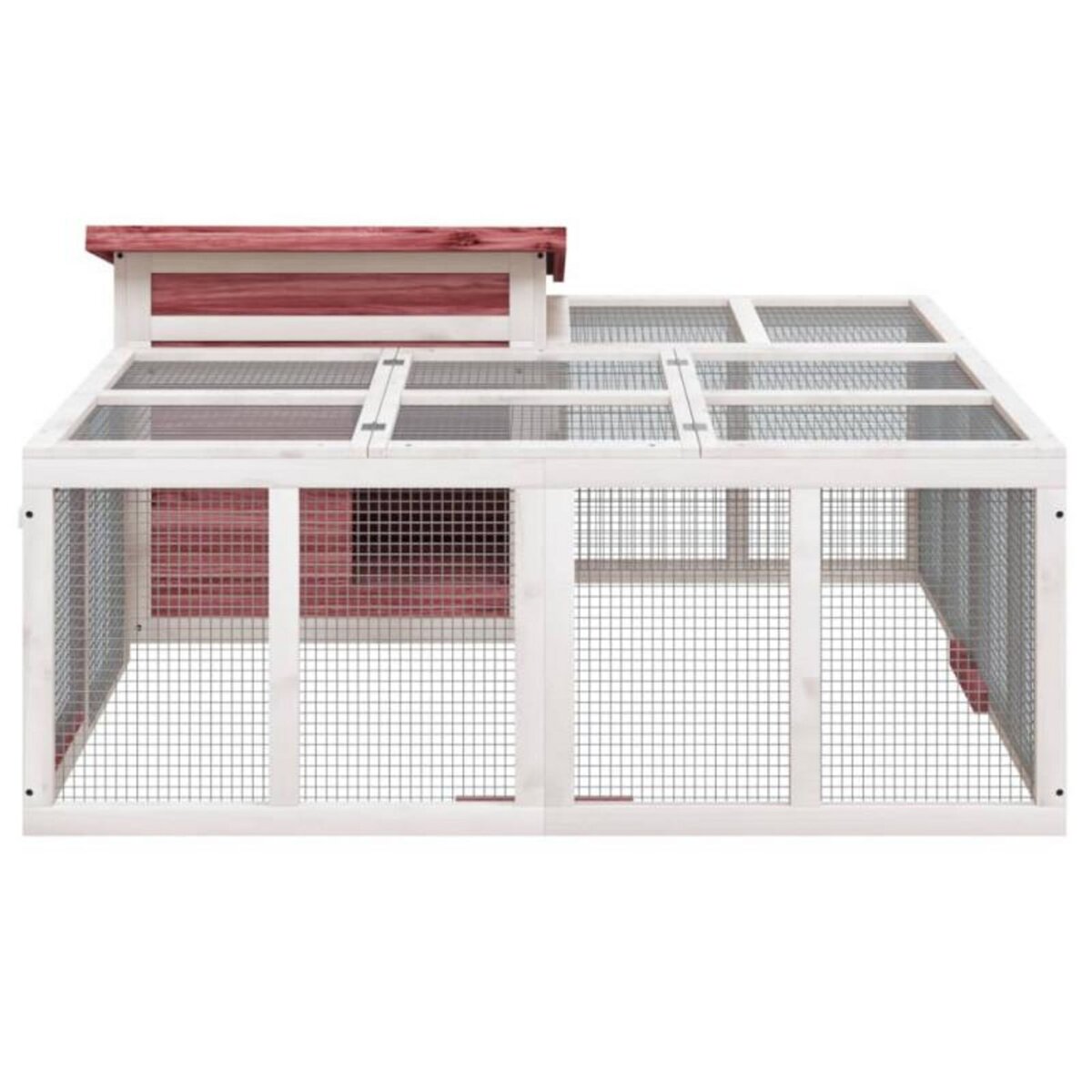 VIDAXL Clapier moka 144x123x67,5 cm bois de pin massif