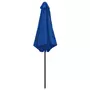 VIDAXL Parasol d'exterieur et mat en aluminium 270x246 cm Bleu azure