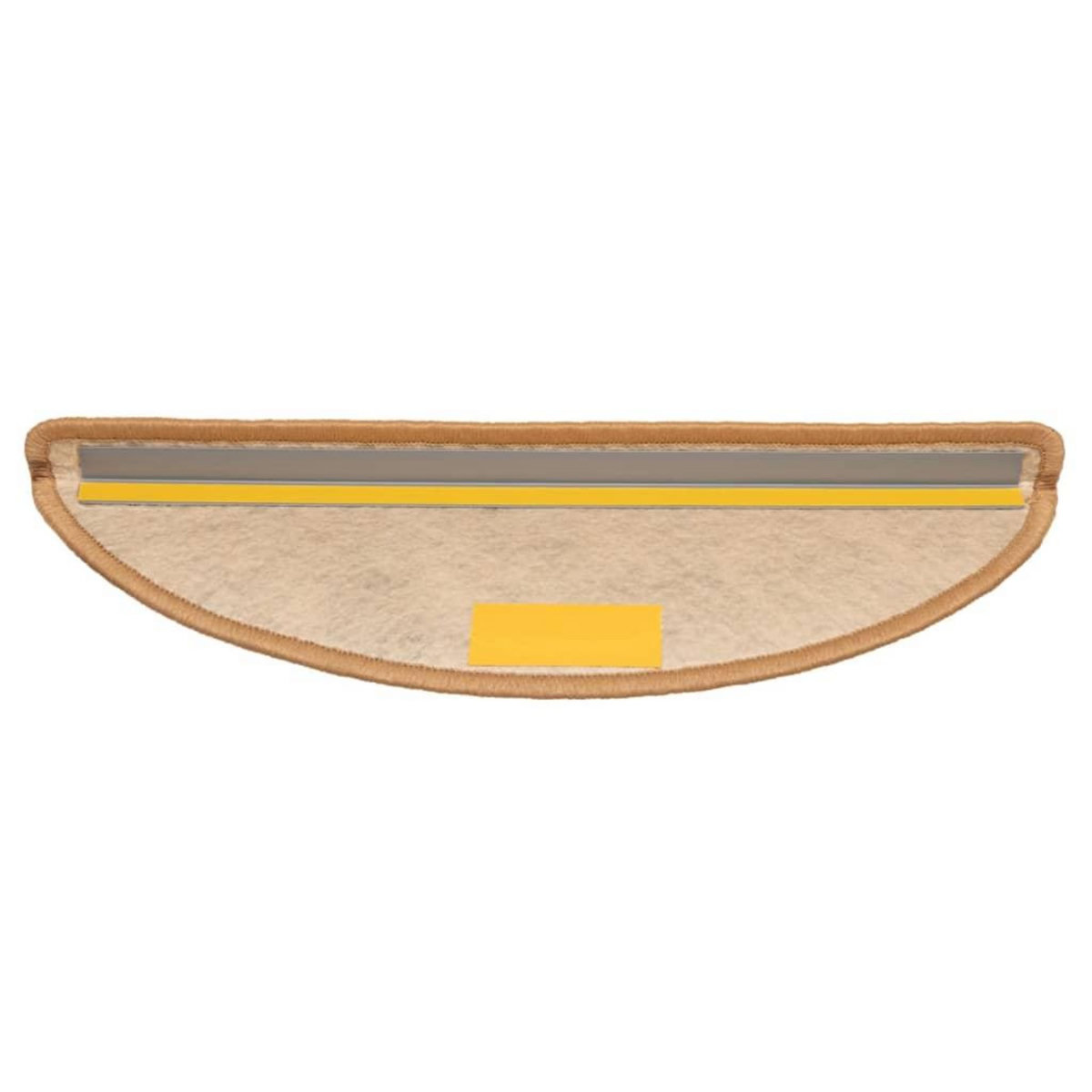 VIDAXL Tapis d'escalier autocollants aspect sisal 15 pcs 56x17x3 cm