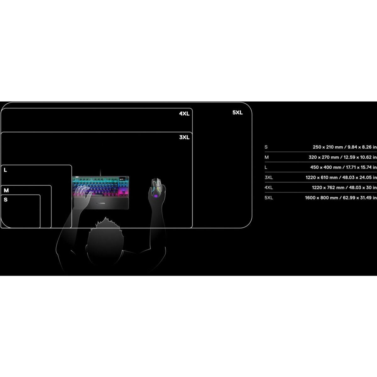 STEEL SERIES Tapis de souris QCK 3XL ETAIL