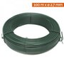 Voir la diapositive 2 : LINXOR Fil de tension en acier galvanisé plastifié pour grillage ou autre - 100 m x 2.7mm Ø - Vert