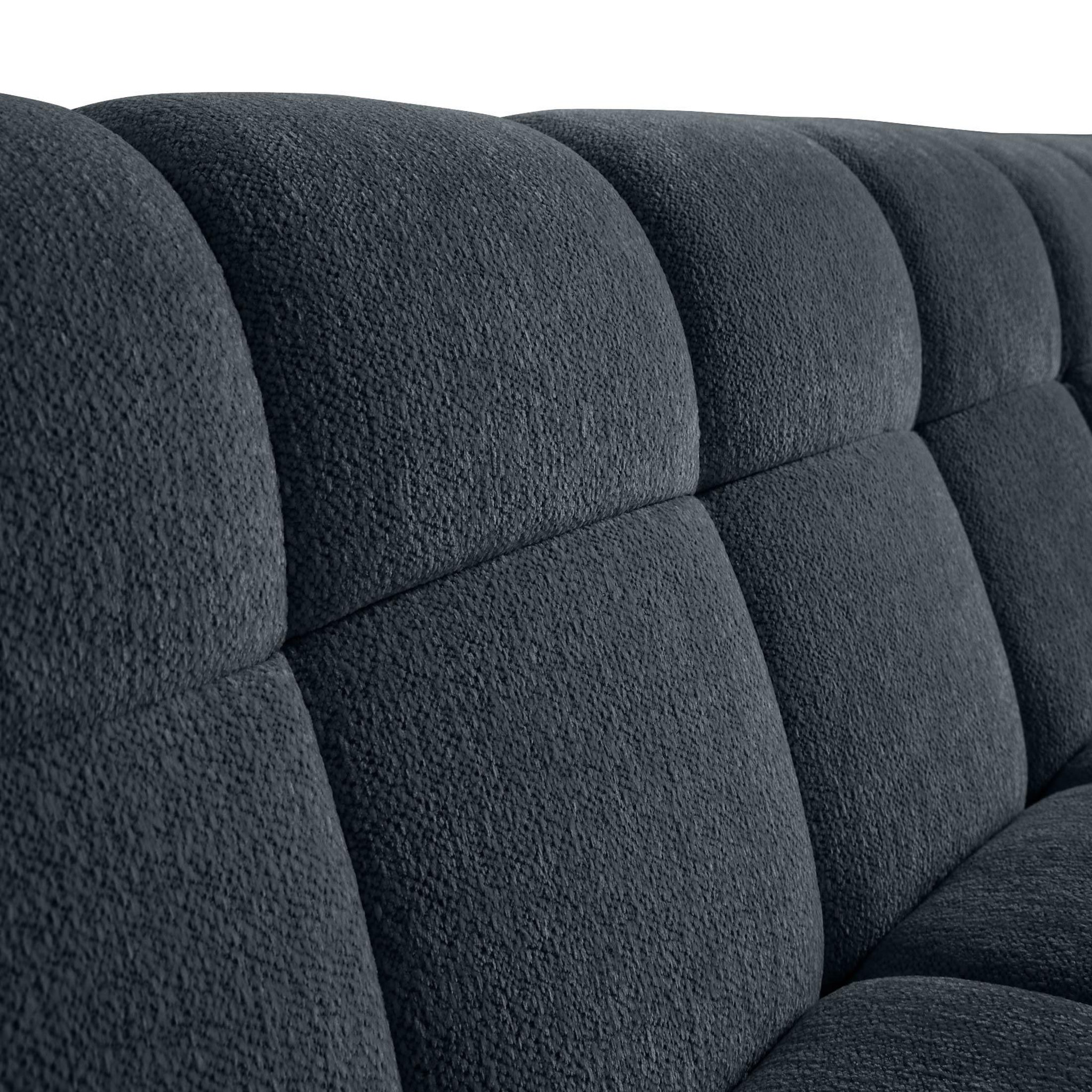 Voir la diapositive 6 : LISA DESIGN Ray - canapé d'angle droit - 4 places - en tissu texturé