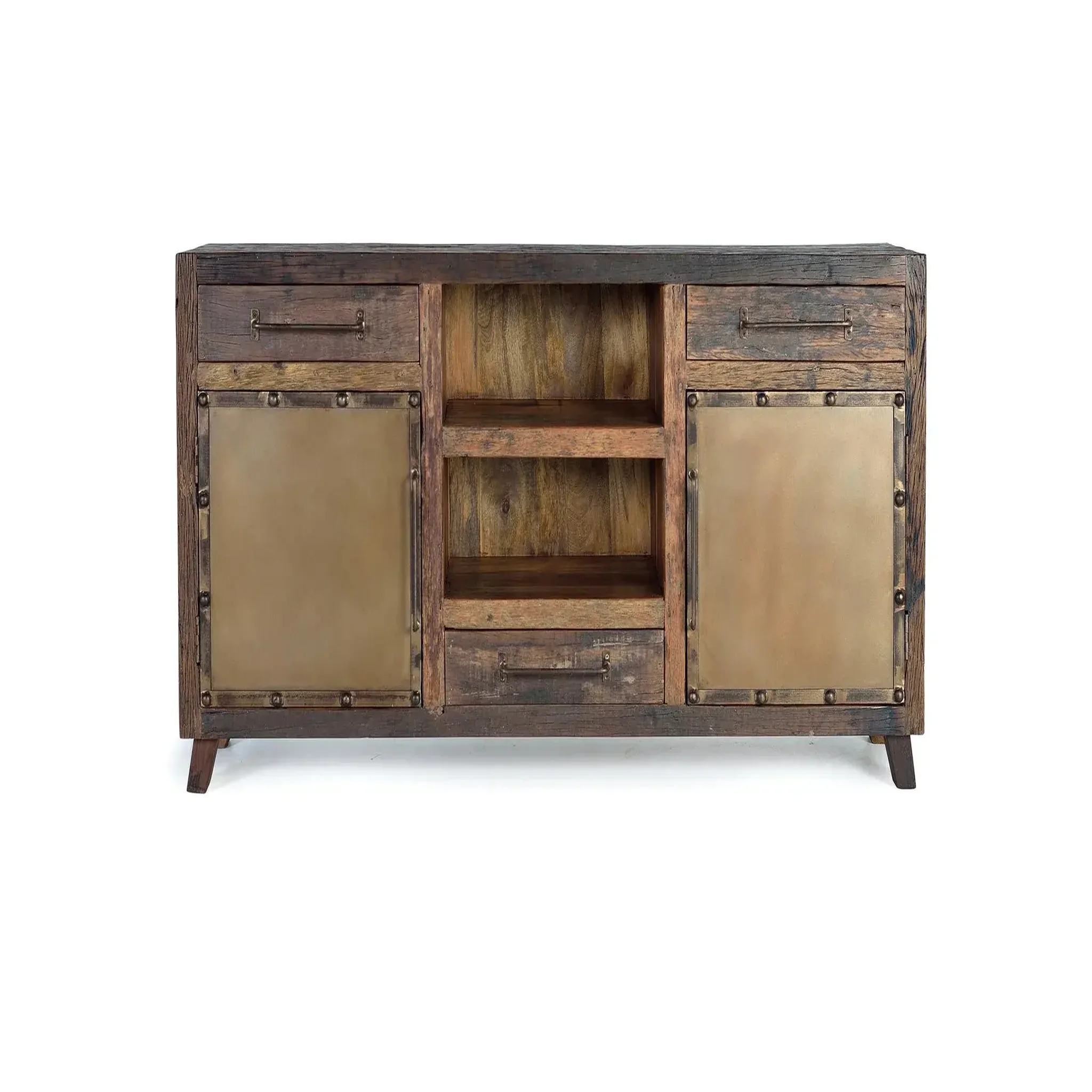 GINER Y COLOMER SL Buffet en bois récupéré de traverses de chemin de fer 180cm style industriel vintage