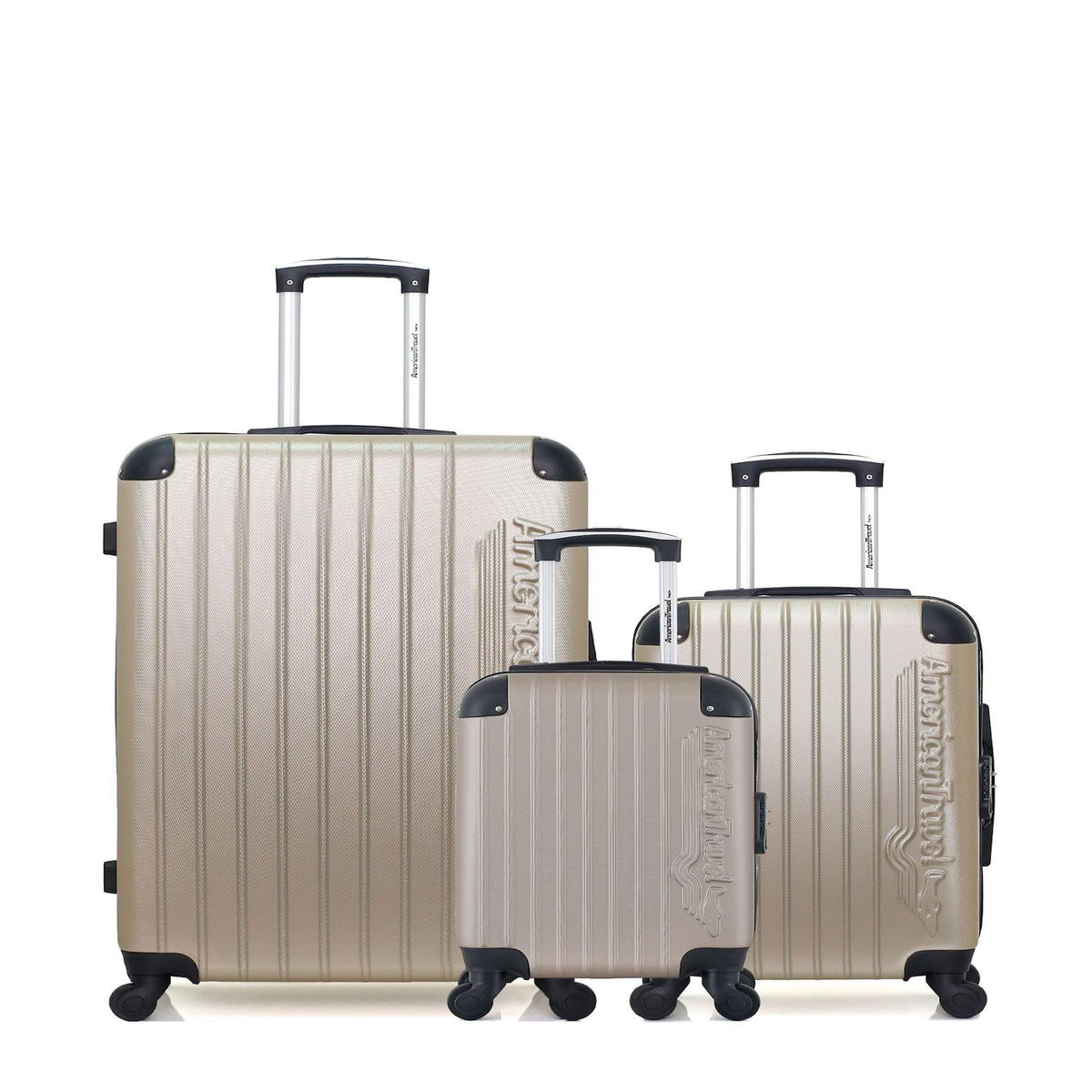 AMERICAN TRAVEL AMERICAN TRAVEL - LOT DE 3 - Valises grand format, cabine et cabine XXS BUDAPEST