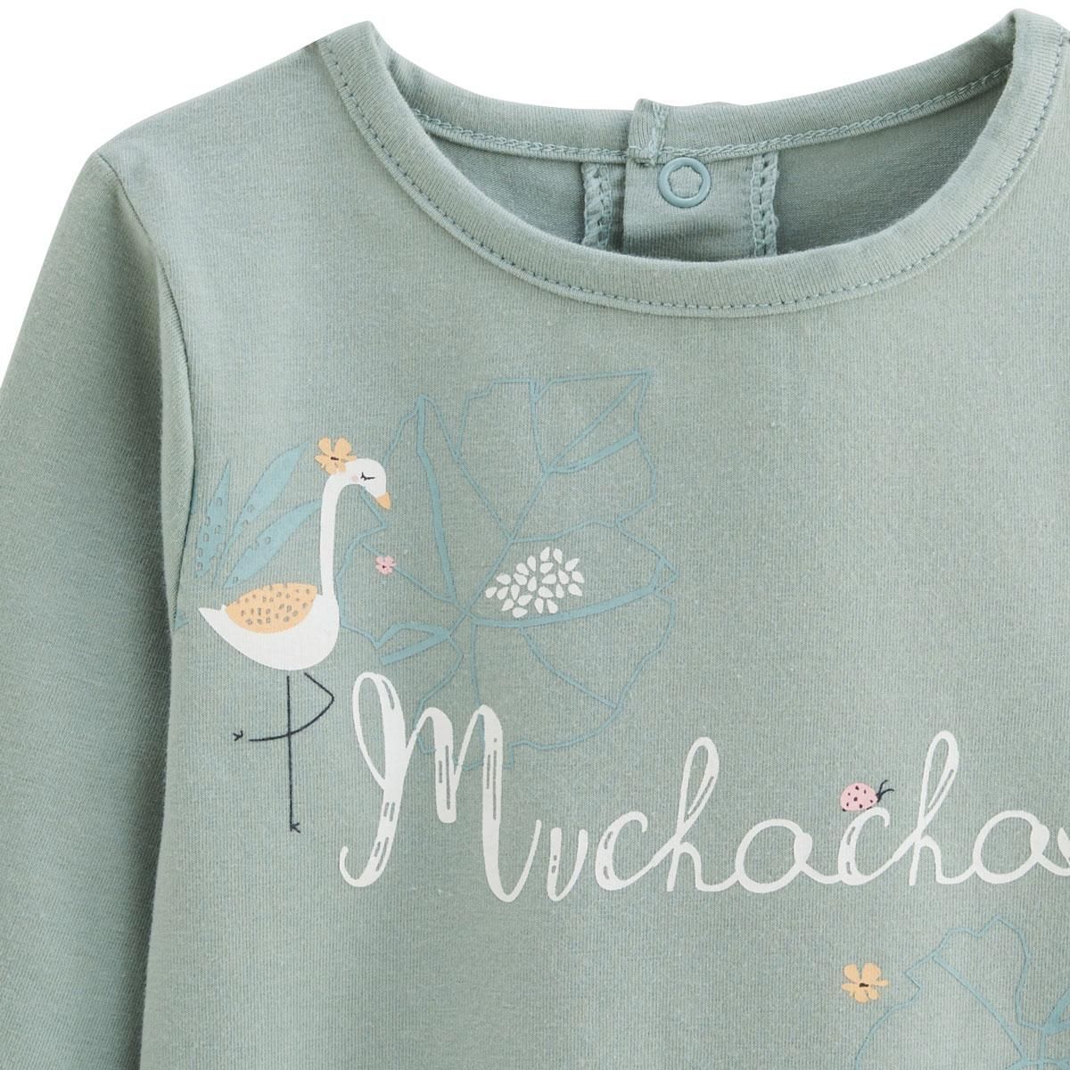 Petit Béguin Lot de 2 t-shirts enfant manches longues Holamuchacha