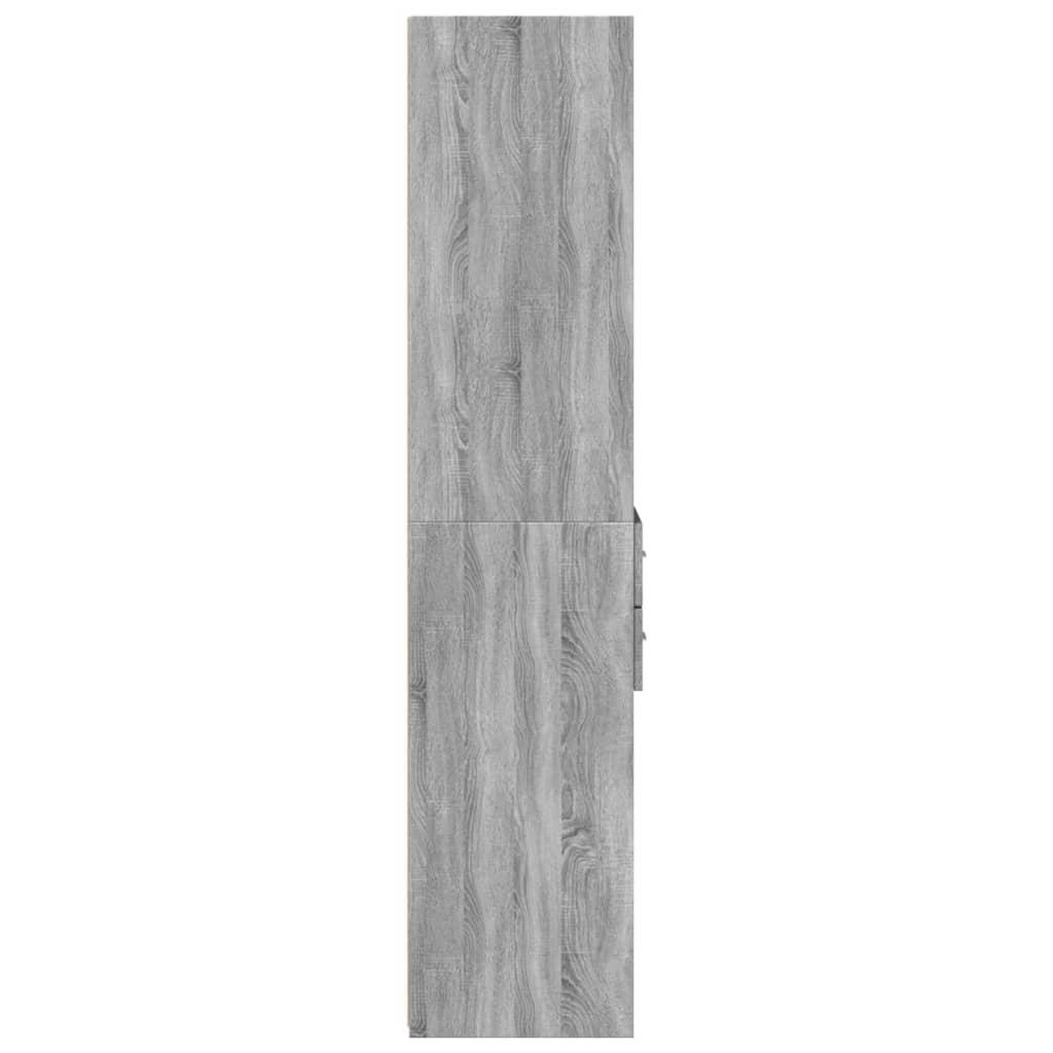 Voir la diapositive 5 : VIDAXL Buffet haut sonoma gris 40x42,5x185 cm bois d'ingenierie
