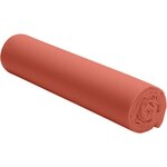 BATON ROUGE Drap housse 100% percale de coton lavé 80 fils/cm² - terre de sienne. Coloris disponibles : Rouge