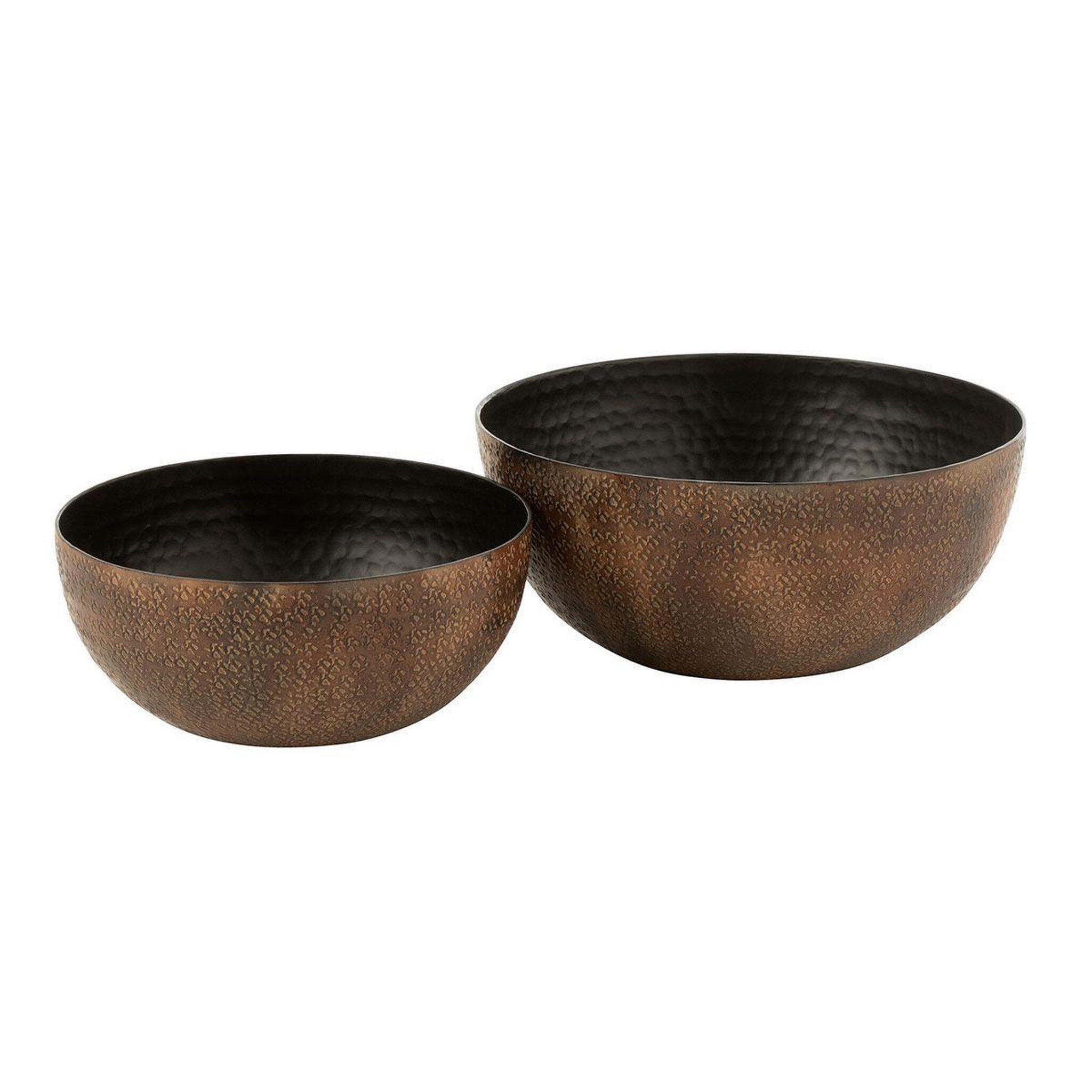 Voir la diapositive 1 : J-LINE Lot de 2 Saladiers  Hacienda  25cm Bronze