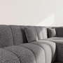 Voir la diapositive 4 : LISA DESIGN Curtis - canapé d'angle droit 4 places sans accoudoir en tissu texturé