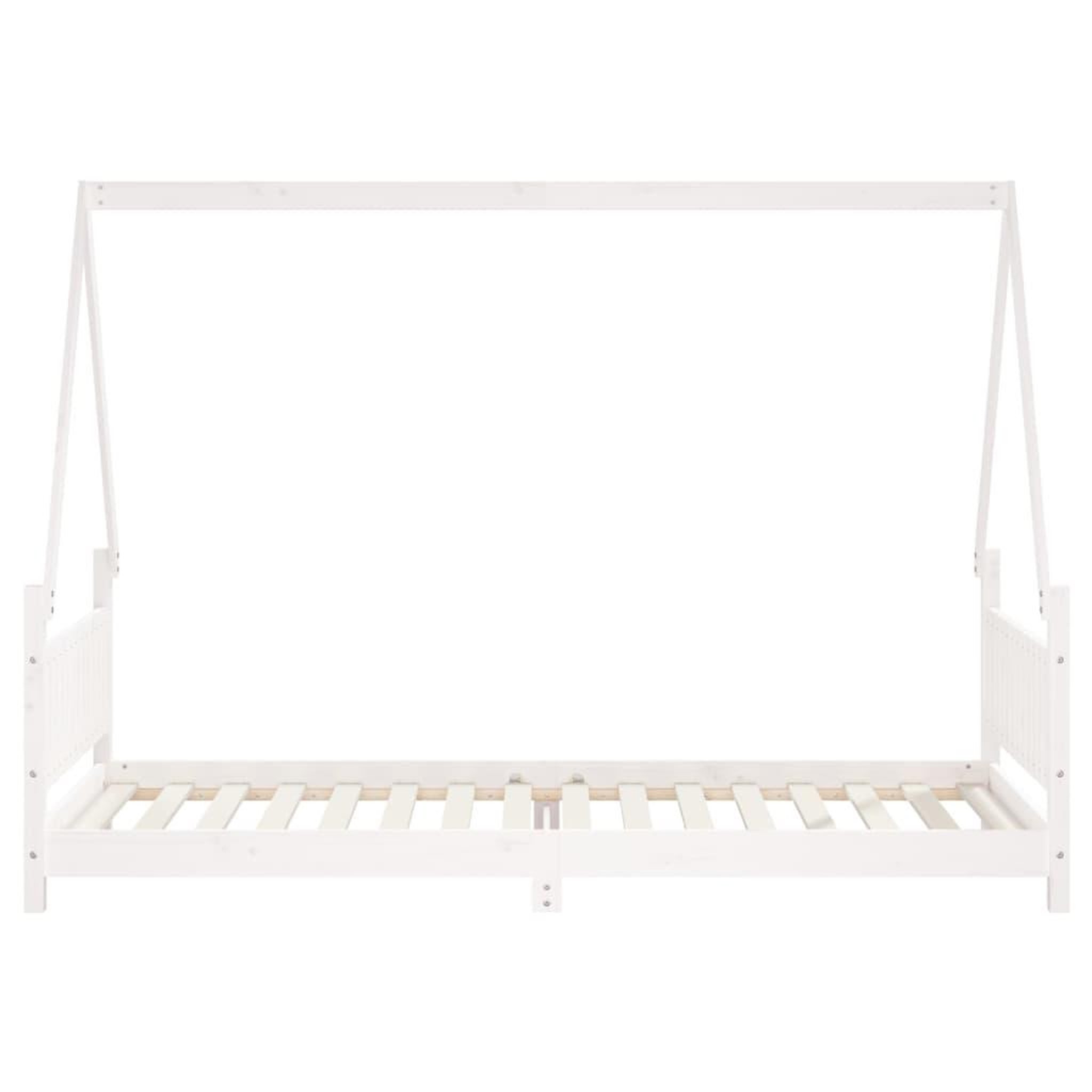 Voir la diapositive 4 : VIDAXL Cadre de lit pour enfants blanc 90x200 cm bois de pin massif