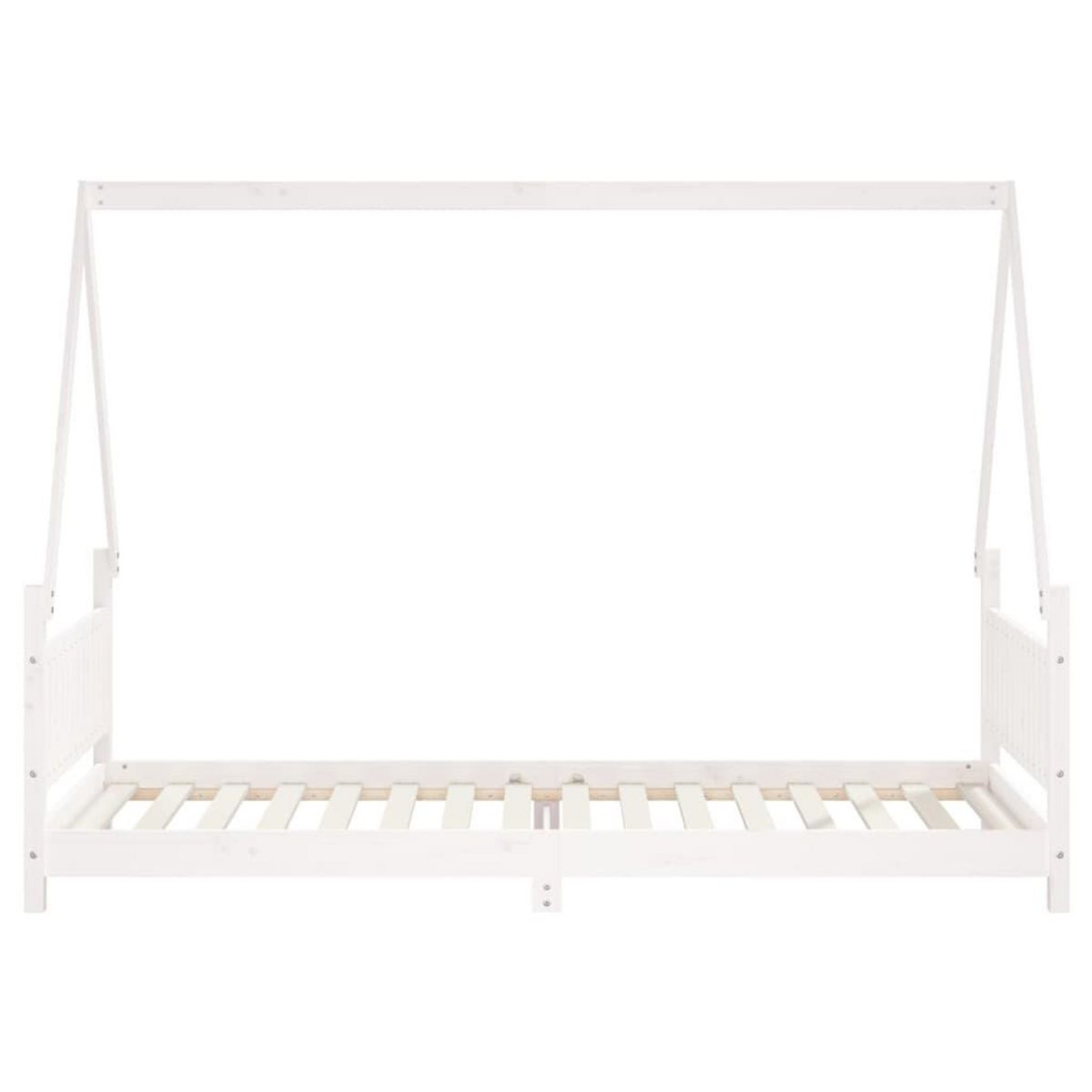 VIDAXL Cadre de lit pour enfants blanc 90x200 cm bois de pin massif