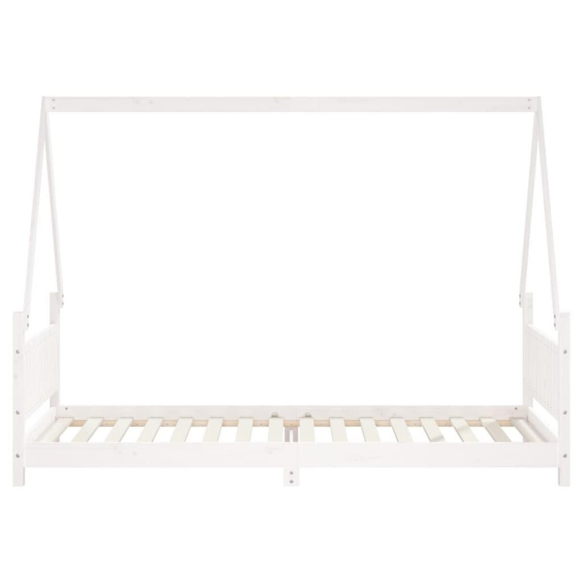 VIDAXL Cadre de lit pour enfants blanc 90x200 cm bois de pin massif