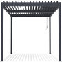 Voir la diapositive 1 : Habitat et Jardin Pergola bioclimatique avec led  Windsor premium  en aluminium 3 x 4 - Gris