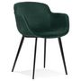 Voir la diapositive 1 : Paris Prix Fauteuil Design en Velours  Javier  80cm Vert