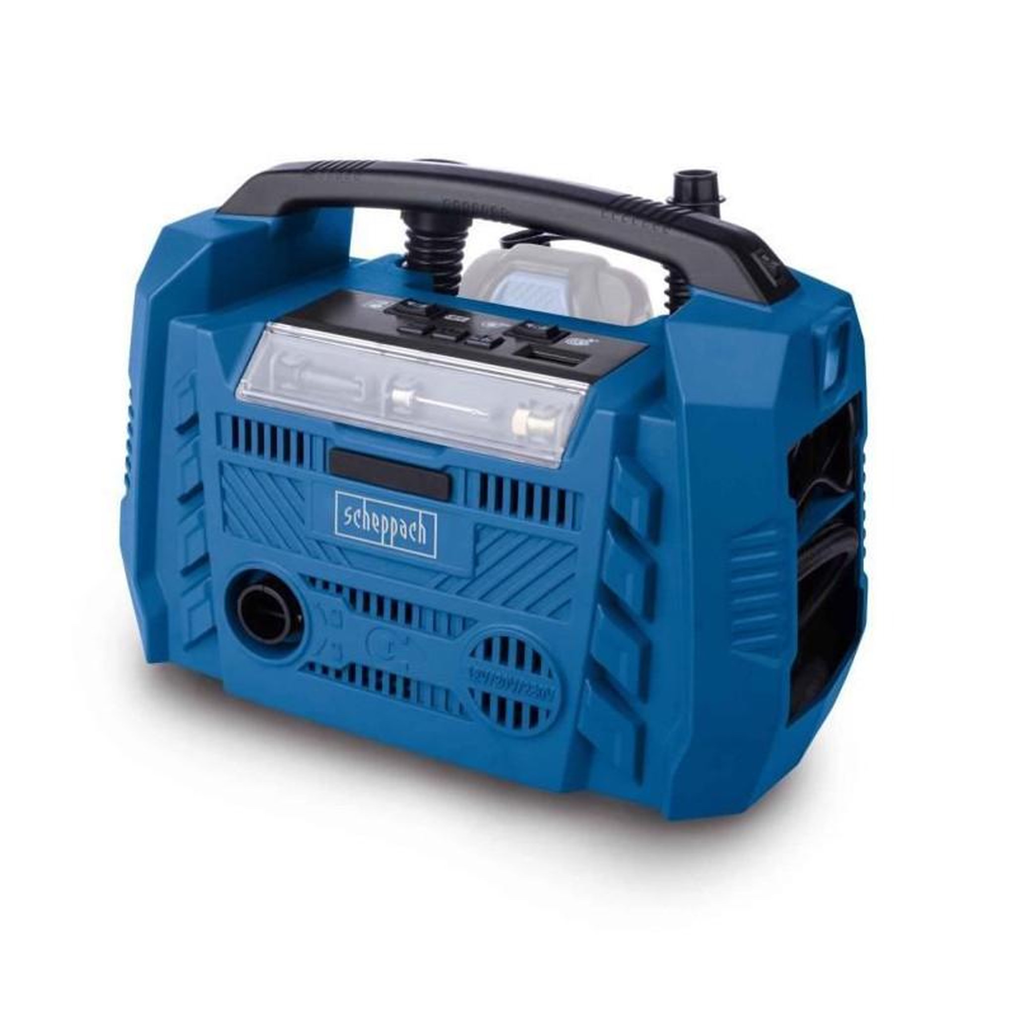 Voir la diapositive 1 : SCHEPPACH Compresseur electrique hybride SCHEPPACH 20V IXES 10 bars - Alim : bat/secteur/allume cigare - sans bat ni chargeur - Airforce 6