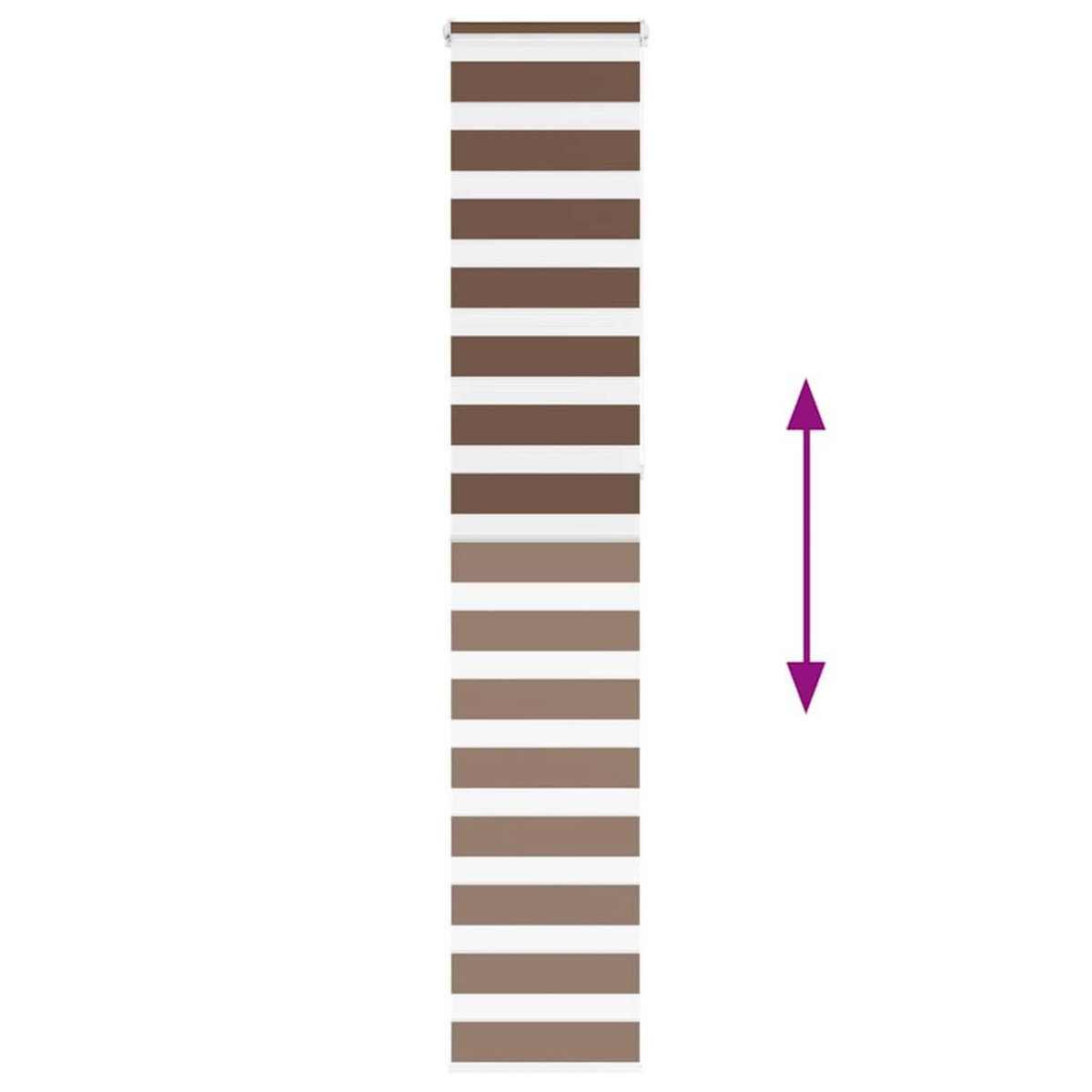 VIDAXL Store zebre marron 50x230 cm largeur du tissu 45,9 cm polyester