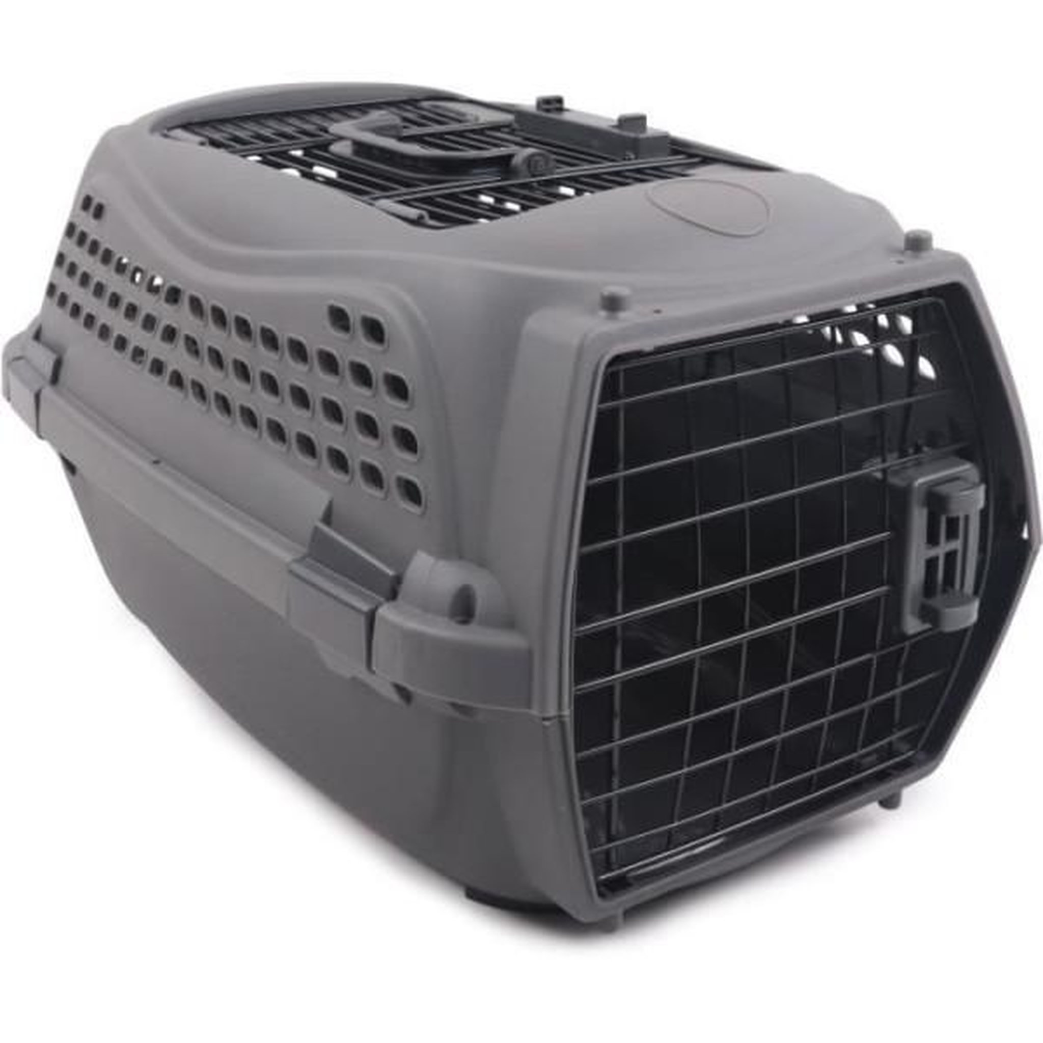 Voir la diapositive 2 : M PETS Caisse de transport pour chat m.pets eco giro - cage en plastique - taille m - gris