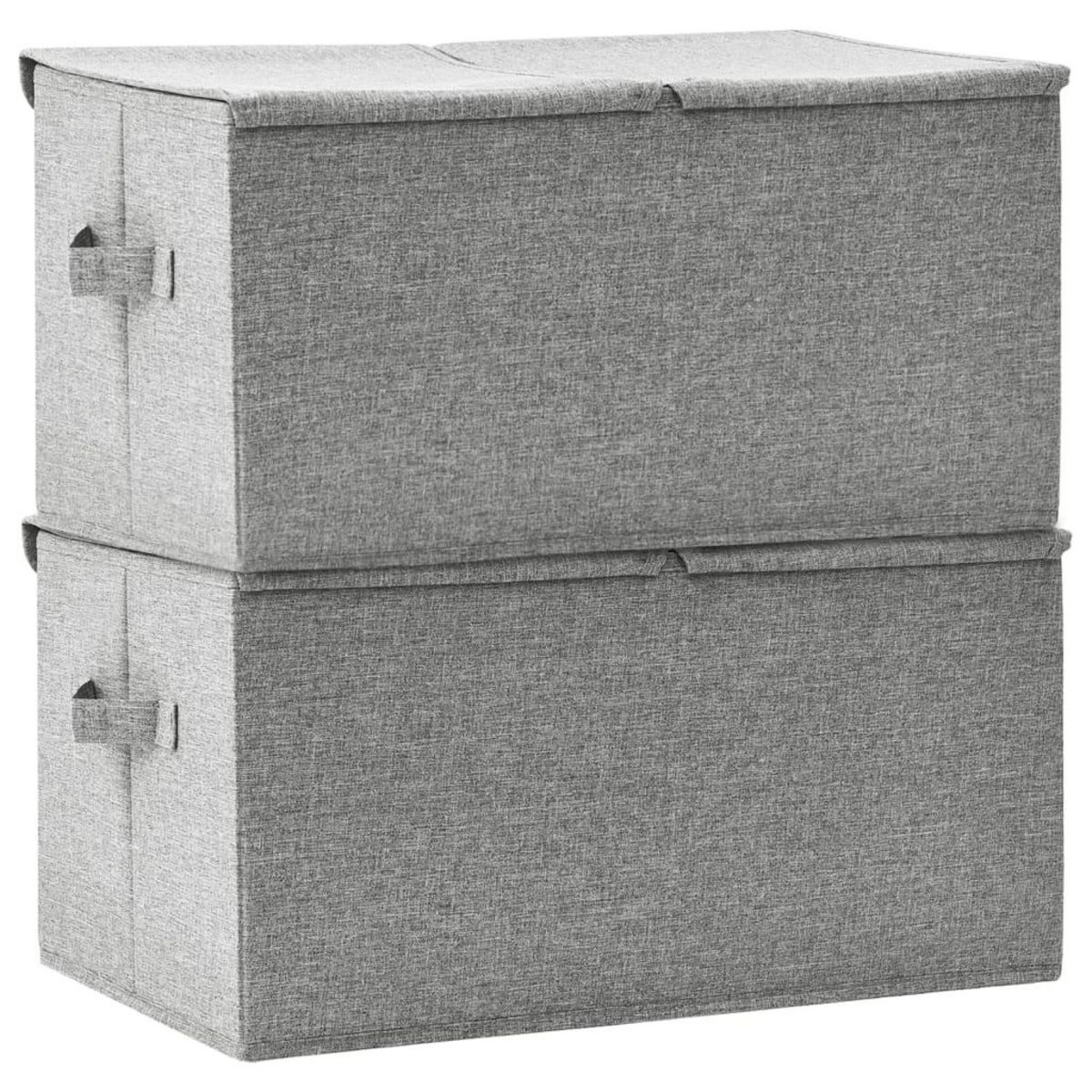 VIDAXL Boîtes de rangement 2 pcs Tissu 50x30x25 cm Gris